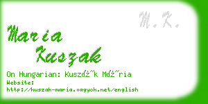 maria kuszak business card